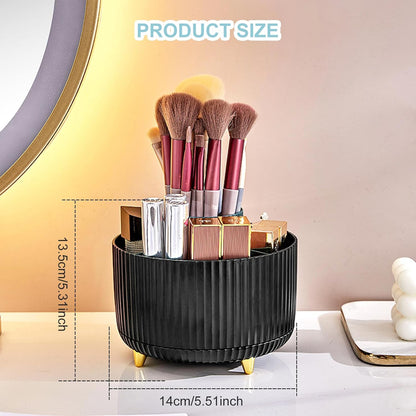 Cayxenful Pencil Holder For Desk,5 Slots 360°Degree Rotating Desk Organizers And Accessories,Desktop Storage Stationery Supplies Organizer, Cute Pencil Cup Pot For Office, School, Home (C-Blue)