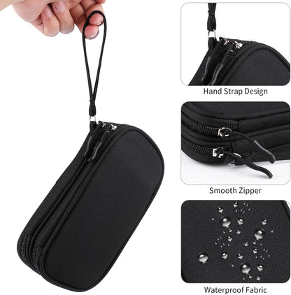 JIAKAI Travel Cable Organizer,Electronics Accessories Organizer Bag,for Charger, Phone, memory card,Travel Gadget Bag-Pink