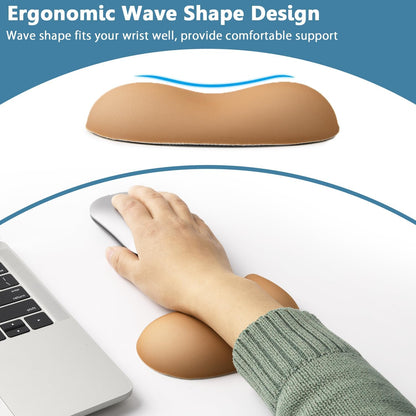 Ergonomic Mouse Wrist Rest Pad, Small Gel Mouse Keyboard Support Cushion Non-Slip Base, for Easy Typing and Wrist Pain Relief Office Computer, Laptop, PC Gaming (Blue)