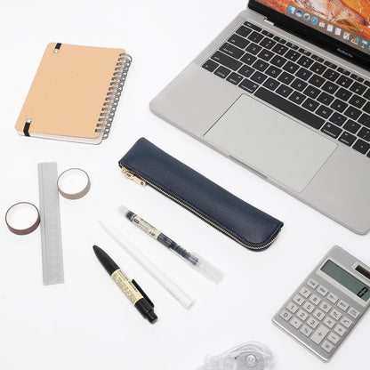 Canvas Pencil Case Small Pencil Pouch Slim Lightweight Pen Case Holder Cute Zipper Bag for School Office