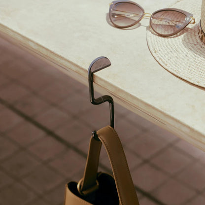 FLIP Bag Hook - Newly Redesigned. Portable Purse Hanger for Table with Magnetic Closure - Now Holds up to 50 lbs (Gold)