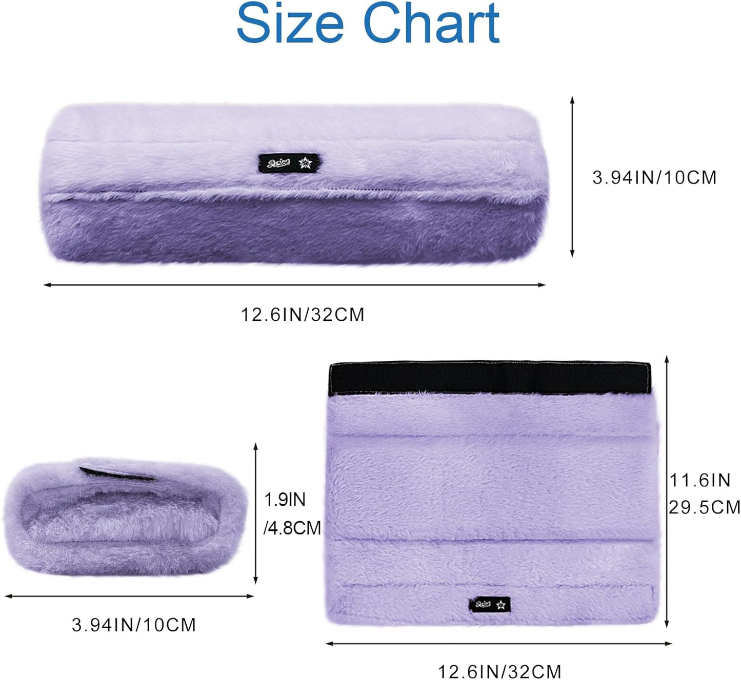 SPRING SEAON Wheelchair Armrest Covers 2 Pack Soft Memory Foam Wheelchair armrest Pads Wicking Washable for Office Transport Chair (Black)