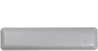 Bailey Compact by Castle - Wrist Rest for Keyboards with Around 61 Keys - Leather Ergonomic Computer Extra Firm Keyboard Wrist Support for Typists, Gaming, Heavy Office Use (Stone, Compact Size)