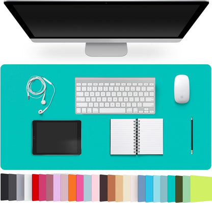 Leather Desk Pad Protector,Non-Slip Desk Pad,on-Slip PU Leather Large Mouse Pad,Easy Clean Desk Protecor Mat,Writing Pad for Office Work/Home/Decor(Black, 23.6" x 13.7")
