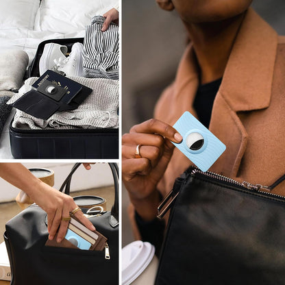 for Airtag Wallet Holder 2 Pack,Ultra Thin Card Holder Compatible with Apple Airtag Case for Purse, Handbag, Backpack Wallet, Clutch Bag