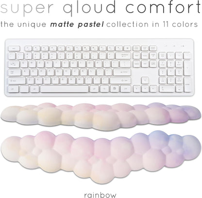 Purple Cloud Keyboard Wrist Rest – Create-ables Qloud Purple Wrist Rest for Computer Keyboard and Mouse, Ergonomic Memory Foam Wrist Pad with Non-Slip Base, Includes Cloud Mouse Pad