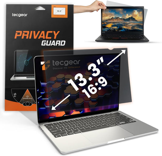 16 Inch Laptop Privacy Screen Filter 16:10 | Anti Glare Blue Light Blocking Screen Protector | Removable Privacy Shield for Laptop and Notebook Computer | Adhesive and Hang Tab Installation