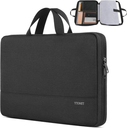 Ytonet Laptop Case, 15.6 inch TSA Laptop Sleeve Computer Bag Water Resistant Computer Case Carrying Cover Compatible for Lenovo, HP, Dell, Asus Notebook, Gifts for Men Women, Grey