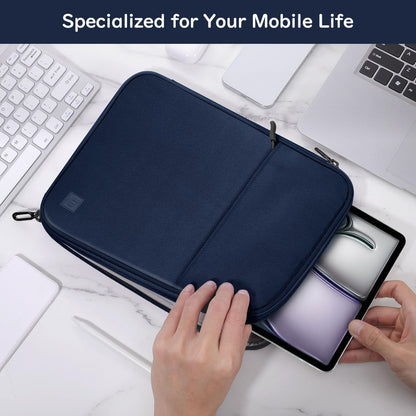 Dadanism 9-11 Inch Tablet Sleeve Padded Carrying Case for iPad (A16) 11th Gen 11", iPad 10th Gen 10.9", iPad Air M4/Pro M5 11", iPad Air 5/4, iPad 9/8/7th Gen, Galaxy Tab A11+ Plus 11", Blue