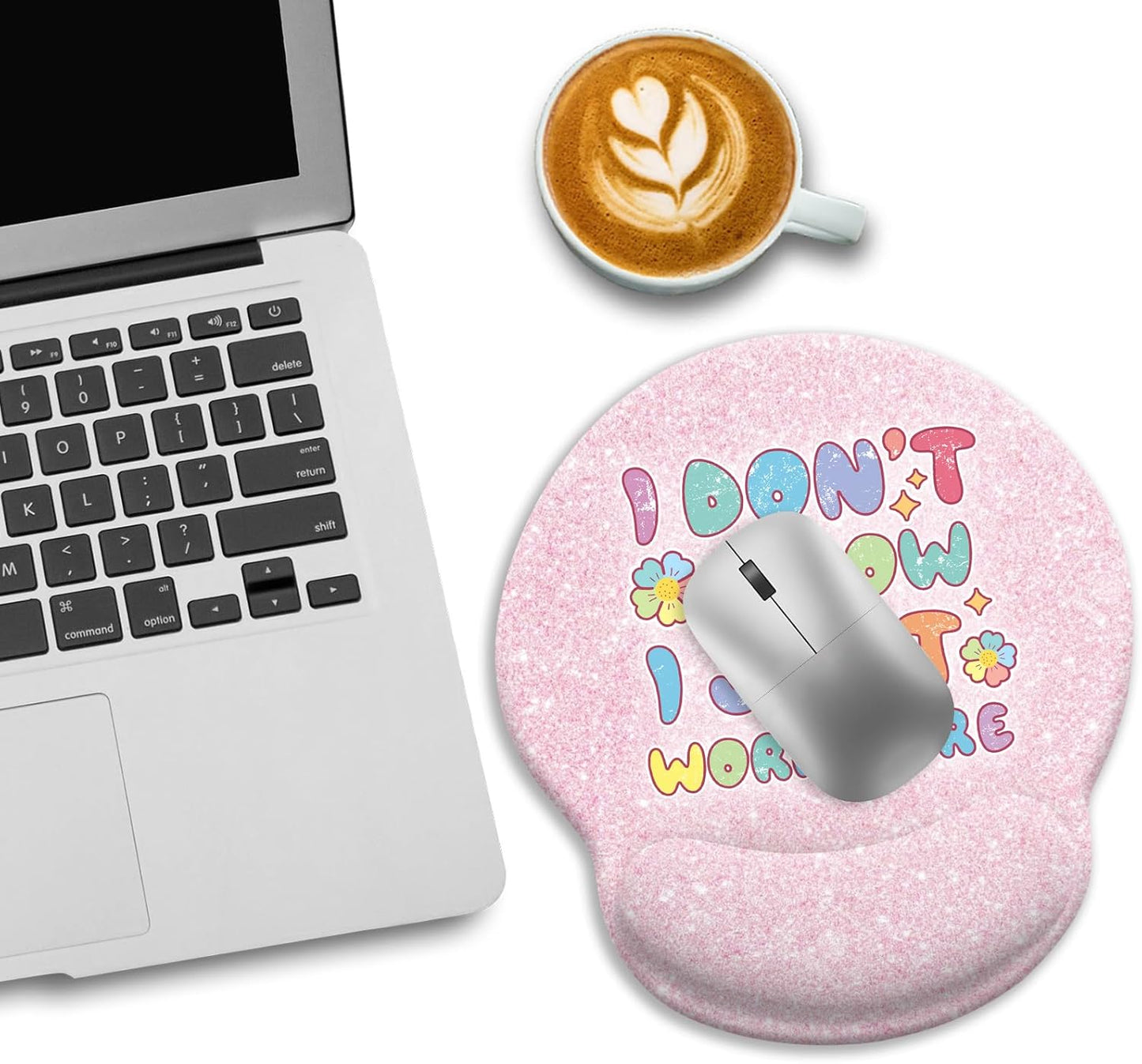 LIMKRIAN Cat Ergonomic Mouse Pad with Wrist Rest, Gaming Mouse Pad with Wrist Support, Funny Mouse Pads for Desk, Computer Mousepad with Non-Slip Pain Relief PU Base, Cute Office Desk Accessories