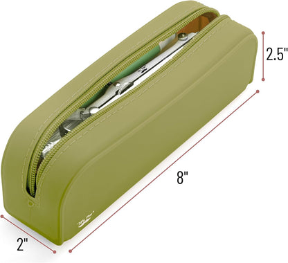 Mr. Pen- Silicone Pencil Case, Aesthetic Pencil Bag for Women, Makeup Pouch, Multifunctional Pouch for Stationery, Cosmetics and Electrical Goods Storage