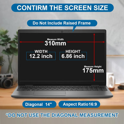 【2 Pack】 15.6 Inch Laptop Privacy Screen Protector, 16:9 Aspect Removable Anti-Glare Blue Light Filter Protector - Scratch Resistant Data Privacy Screen Protecto