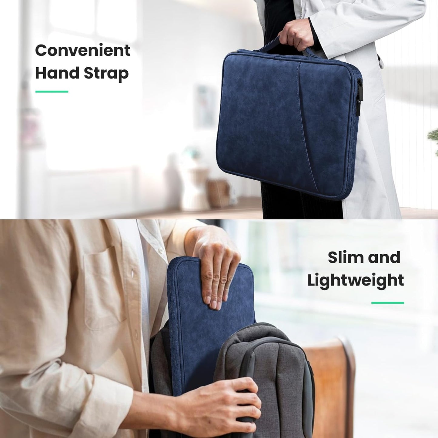 DTTO 9-11 Inch Tablet Sleeve Bag for iPad A16, iPad Air 11-inch M3 M2 / Air 5/4th Gen 10.9", iPad Pro 11 M4, iPad 10/9/8/7th Gen, Galaxy Tab A9+, Waterproof Travel Bag, Pink