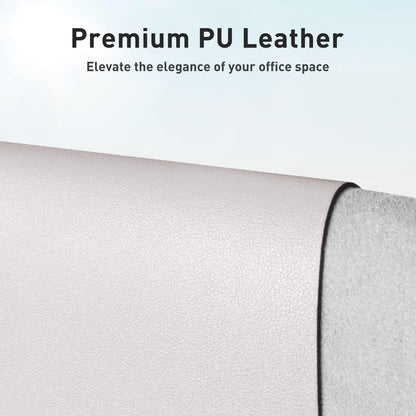 Aothia Non-Slip Waterproof PU Leather Desk Pad Protector for Mouse, Writing Desk, Office, Home, Laptop Blotter, 23.6" x 13.7", Black - Colors A