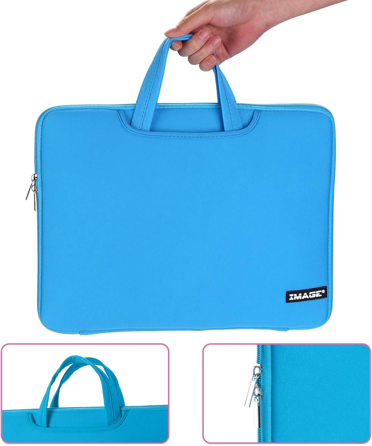 Protective Case for A4 Tracing LED Light Pad, Carrying Bag Travel Storage Case Pouch Cover with Pockets, for Laptop, Notebook, Most Tracing Light Table Pink