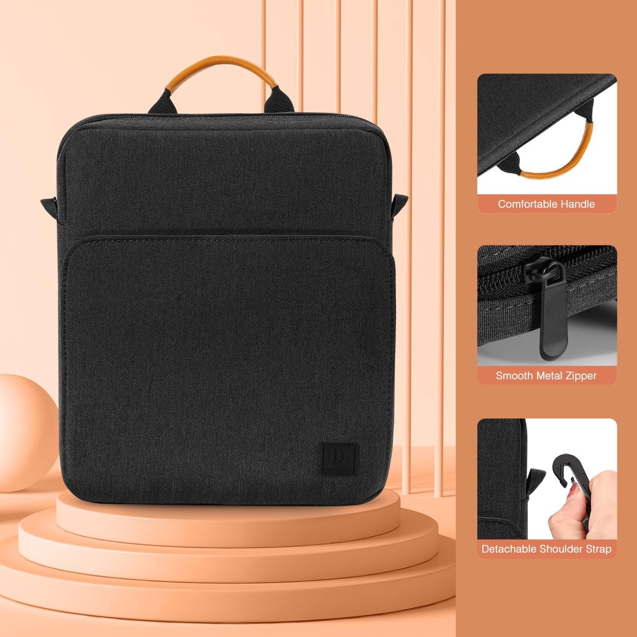 Dadanism 9-11 Inch Tablet Sleeve Bag Carrying Case with Shoulder Strap for iPad (A16) 11", iPad 10th Gen 10.9", iPad Air M4/Pro M5 11", iPad 9/8/7th 10.2", Galaxy Tab A11+ Plus 11", Cloudy Pink