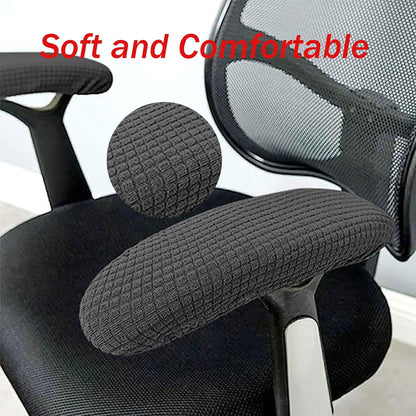 Office Chair Arm Covers,Office Chair Arm Rest Cover Gaming Chair Armrest Covers Office Removable Arm Rest Covering Elastic Chair Armrest Cover (Black, 2Pcs/Set (10-13) x (2-4) x 1.9 inches)