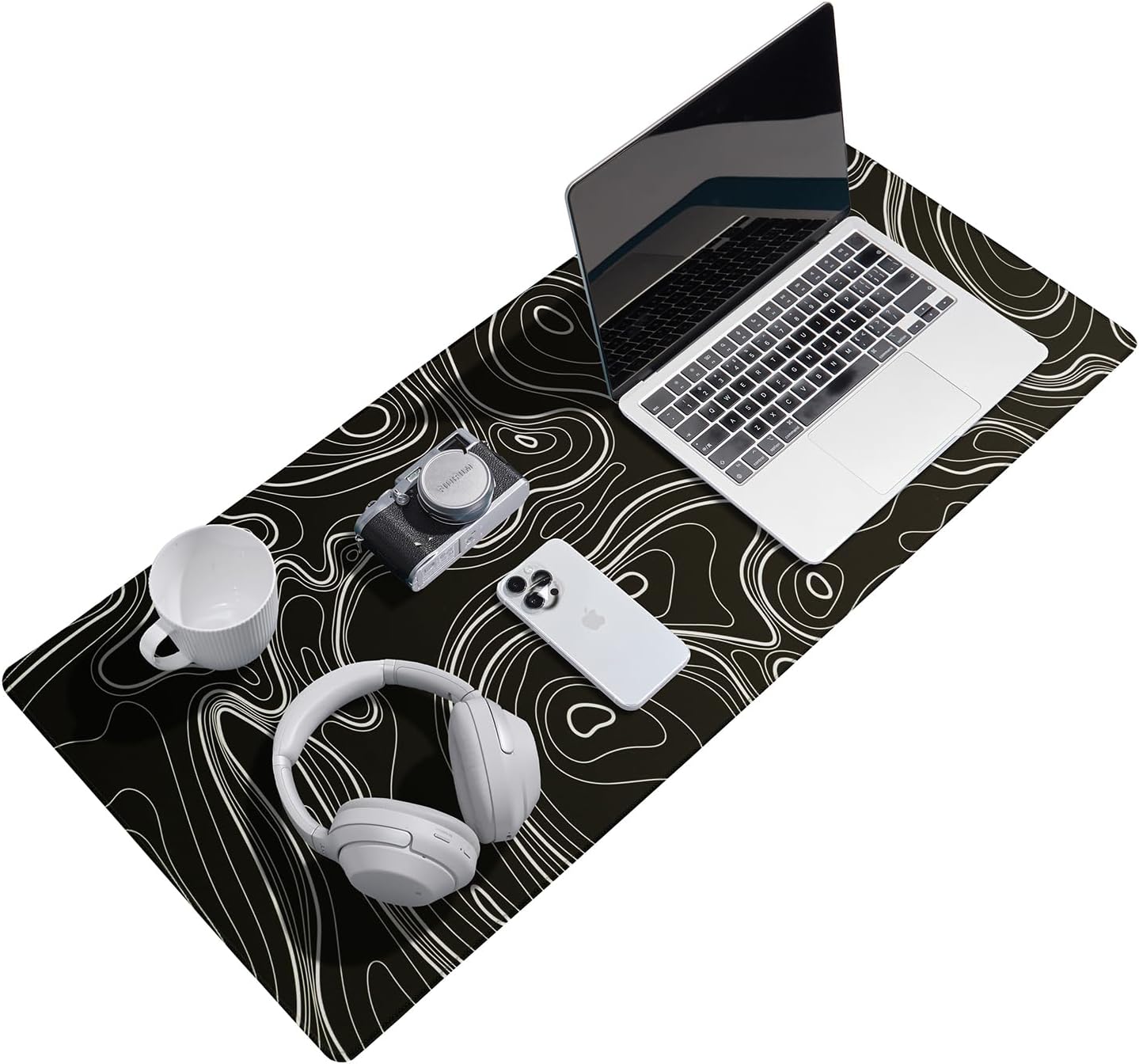 Reniteco Waterproof Large Gaming Mouse Pad with Durable Stitched Edges, Non-Slip Rubber Base, Grainy Jacquard Mouse Mat Desk Pad for Home Office Gaming, 31.5''x11.8''x0.12'', Matte Beige