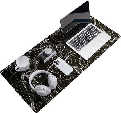 Reniteco Waterproof Large Gaming Mouse Pad with Durable Stitched Edges, Non-Slip Rubber Base, Grainy Jacquard Mouse Mat Desk Pad for Home Office Gaming, 31.5''x11.8''x0.12'', Matte Beige