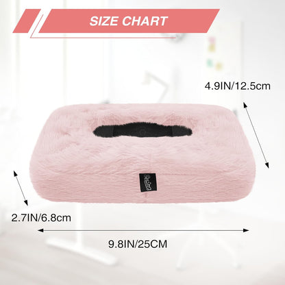 SPRING SEAON Office Chair Arm Covers Plush Office Chair Arm Pads Premium Memory Foam Gaming Chair Armrest Cushion Provide Cushioning for Elbows and Forearms 2 Pack Arm Chair Covers for Arms (Pink)