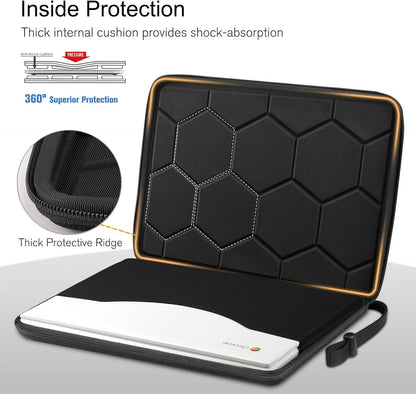 FINPAC Hard Laptop Sleeve Case for MacBook Neo A18 Pro,13 inch MacBook Air 2026 M5/M4/M3/M2/M1,14 inch MacBook Pro 2026 M5/M4/M3/M2 Pro/Max,Waterproof Case for Dell,Surface Laptop,HP,Acer,Black | Hard