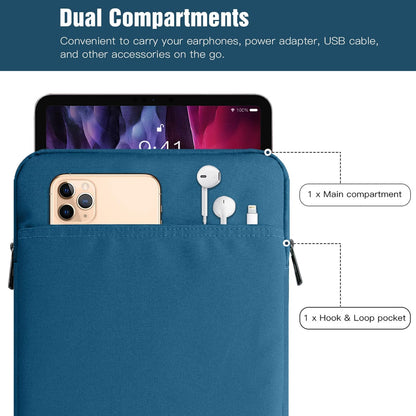 TiMOVO 9-11" Tablet Sleeve Bag for iPad 11-inch A16 2025, iPad 10.9"/10.2"| Air 11 Inch/5th/4th Gen. 10.9", Galaxy Tab A9+/A11Plus 11", Protective Bag Fit Smart Keyboard, Dusty Blue
