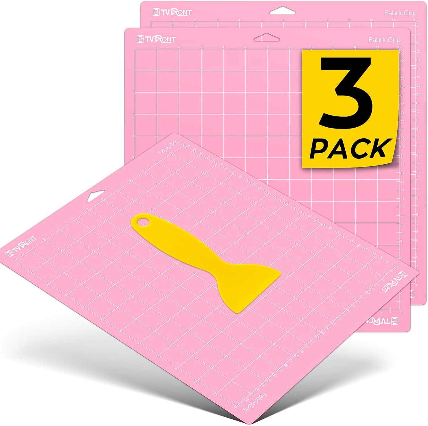 HTVRONT Standard Grip Cutting Mat, 6 Pack Cutting Mat 12x12 Compatible with Cricut Maker 3/Maker 4/Maker/Explore 3/4/5/Air 2/One, Standard Adhesive Sticky Quilting Cutting Mats Replacement Accessories