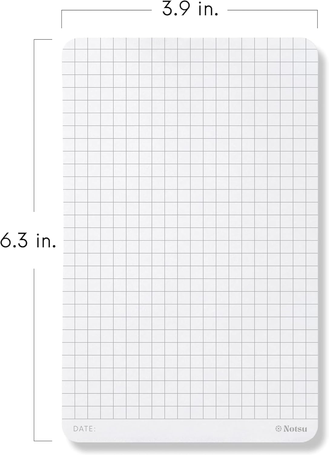 Notsu Dot Grid Desk Notepad 2 Pack | Minimalist Dotted Memo Mouse Pads with Premium Thick Paper, Small 5.5" x 8.5"