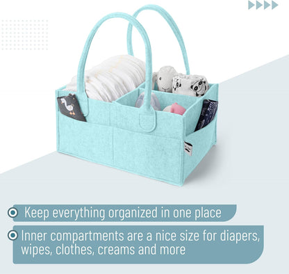 Mr. Pen- Baby Diaper Caddy Organizer, Gray, Medium, Nursery Storage Bin and Car Organizer for Diapers and Baby Wipes