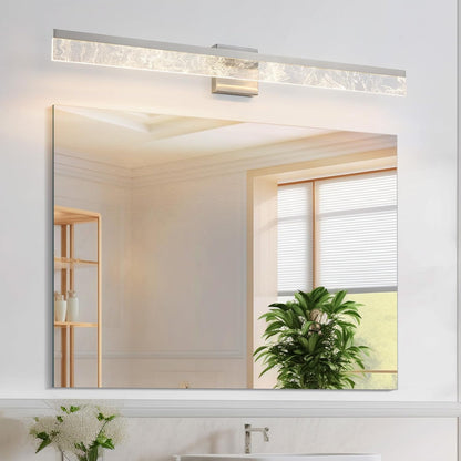 AIJIASI 39-Inch Brushed Gold Vanity Light Fixture, 28W Dimmable LED Modern Light Bar for Bathroom Mirror, Restroom, Bedroom (3000K)