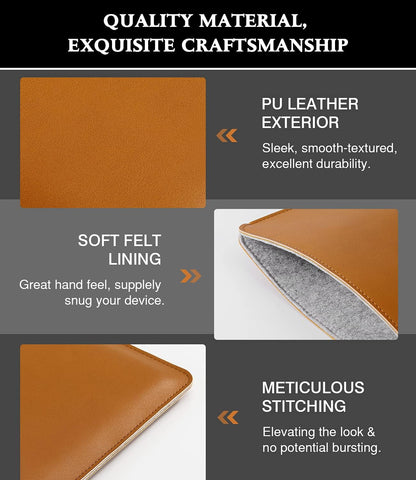MoKo 9-11 Inch Tablet Sleeve, PU Leather Briefcase Slim Stylish Case Fits New 11-inch iPad Air M4 2026/iPad Pro M5, Air 5/4th 10.9, 10th Gen 10.9, 9/8. Gen 10.2, Tab S8/S9 11, Midnight Green
