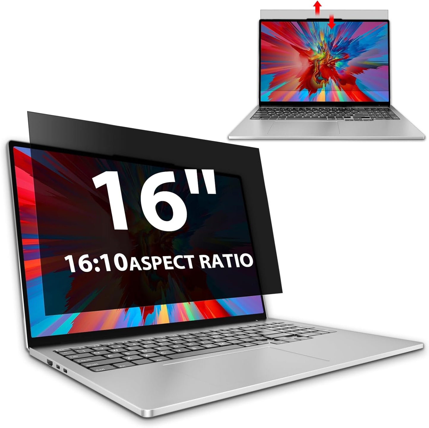 Laptop Privacy Screen 14 Inch 16:9 Aspect Ratio, Laptop Screen Privacy Shield Compatible With Lenovo Hp Dell Acer Asus Thinkpad Envy Xps, Removable Anti Glare Blue Light Computer Filter Protector