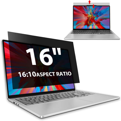 Laptop Privacy Screen 14 Inch 16:9 Aspect Ratio, Laptop Screen Privacy Shield Compatible With Lenovo Hp Dell Acer Asus Thinkpad Envy Xps, Removable Anti Glare Blue Light Computer Filter Protector