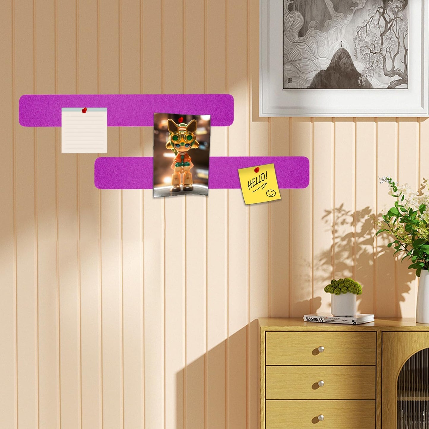 Bulletin Board Cork Board Cork Boards for Walls Cork Board for Office Pin Board Bulletin Boards for Walls (Brown)