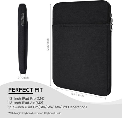 9-11 inch Tablet Sleeve Case for Fire Max 11 Tablet/Kindle Fire HD 10 Plus 10.1", iPad Pro M5 M4 /A16 11-in, iPad Air M2 M3 M4, 10.2 10.5 10.9 iPad Air, Galaxy Tab A9+ Plus, Fit Magic Keyboard -Purple