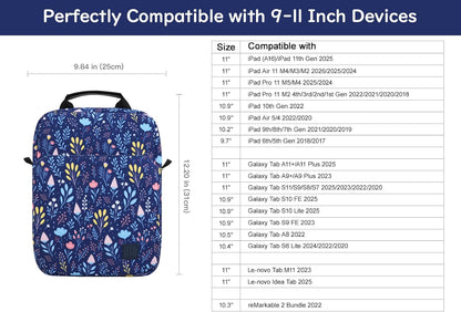 Dadanism 9-11 Inch Tablet Sleeve Bag Carrying Case with Shoulder Strap for iPad (A16) 11", iPad 10th Gen 10.9", iPad Air M4/Pro M5 11", iPad 9/8/7th 10.2", Galaxy Tab A11+ Plus 11", Cloudy Pink