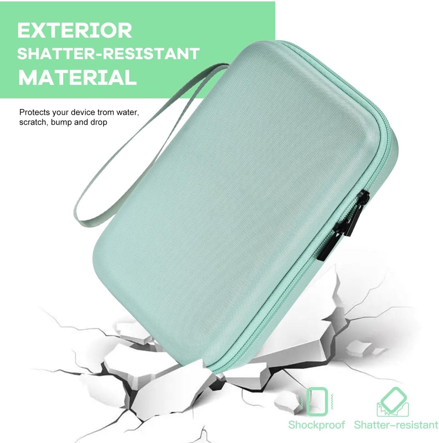 Hard Travel Electronic Organizer Case for MacBook Power Adapter Chargers Cables Power Bank Apple Magic Mouse Apple Pencil USB Flash Disk SD Card Hard Drive Waterproof Shockproof Carrying Bag, Black
