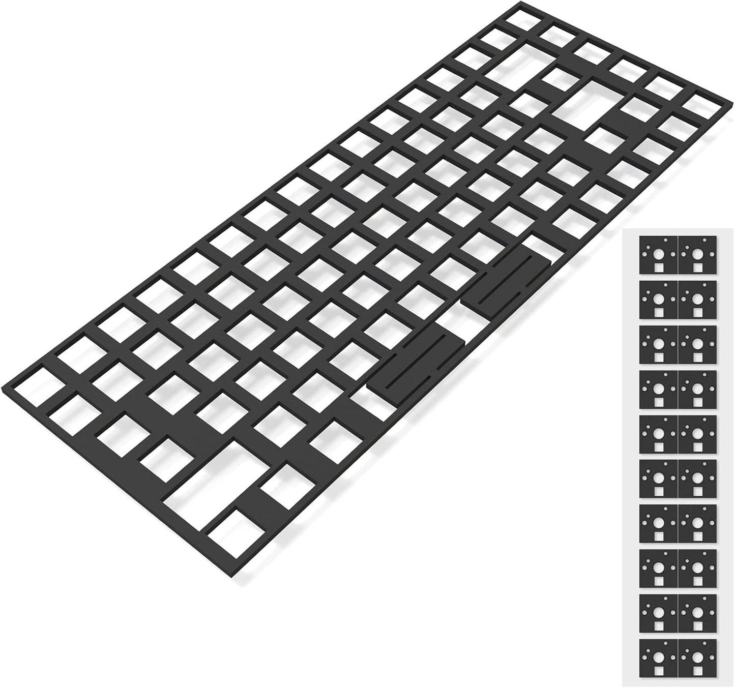 Poron Keyboard PCB Foam 84 Layout, Poron Switch Pads 120Pcs and Keyboard Sound Dampeners
