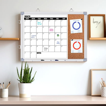 Weekly Planner Whiteboard, Weekly Dry Erase Board for Wall 16" x 12", Double-Sided Weekly Calendar Whiteboard with Pen Tray & Hook, Hanging Writing Schedule Board for Home, School, Office