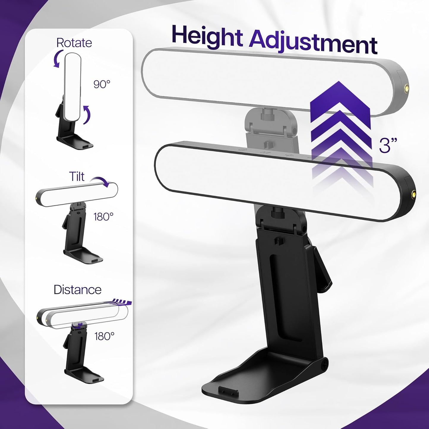 Life Finds Webcam Light for Streaming on Monitor or Laptop, Freestanding Video Conference Lighting, Black, LF-WL1