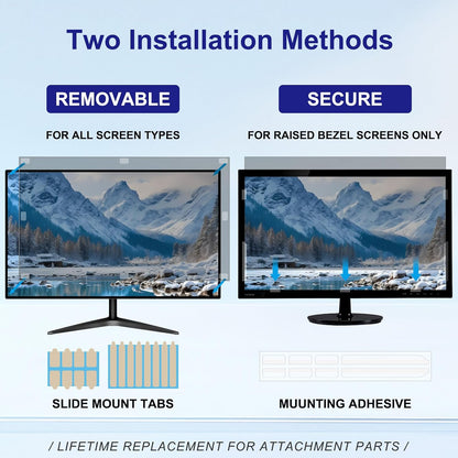 Laptop Privacy Screen 14 Inch 16:9 Aspect Ratio, Laptop Screen Privacy Shield Compatible With Lenovo Hp Dell Acer Asus Thinkpad Envy Xps, Removable Anti Glare Blue Light Computer Filter Protector