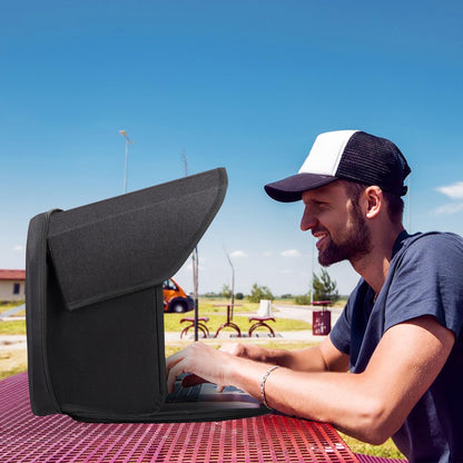 Laptop Sun Shade,Laptop Sun Shade for Working Outside,Foldable and Portable Screen Sun Glare Shield Sleeve,Outdoor Computer Cover,Privacy Protective Hood Sunshade Bag 12-14inch (Patent Pending)
