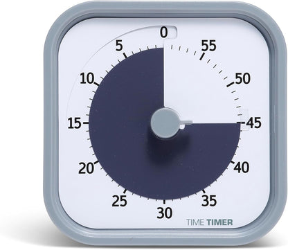Time Timer MOD 60-Minute Visual Timer, Home Edition, Silent Operation, Study Tool for Homeschool and Office Use (Lake Day Blue)