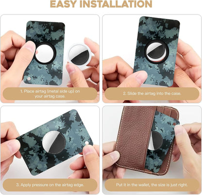 2 Pack Ultra Thin Wallet Holder Card Case for Apple AirTag, Lightweight GPS Tracker Cover for Wallet, Purse, Handbag, Keys, Clutch Bag