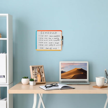 Mr. Pen- Dry Erase Board, 14” x 11” with a Black Dry Erase Marker, White Frame, Small Mini White Board for Students, Fridge, Wall, Locker, Includes Double Sided Tapes