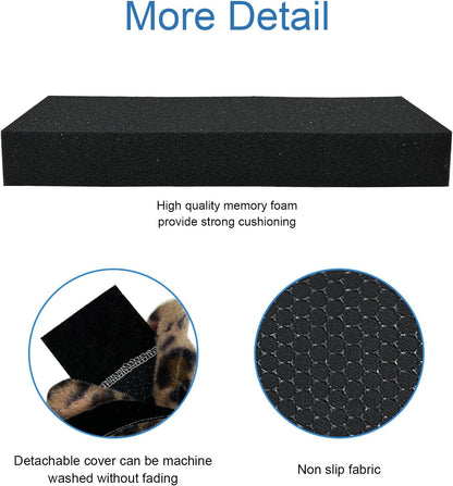 SPRING SEAON Wheelchair Armrest Covers 2 Pack Soft Memory Foam Wheelchair armrest Pads Wicking Washable for Office Transport Chair (Black)
