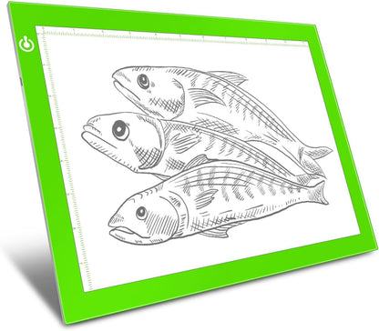 Black A4 Dimmable LED Artcraft Light Box Tracer Slim Light Pad Portable Tablet, USB Power Cable Copy Drawing Board Tracing Table for Artists Designing, Animation, Sketching, Stenciling X-ray Viewing