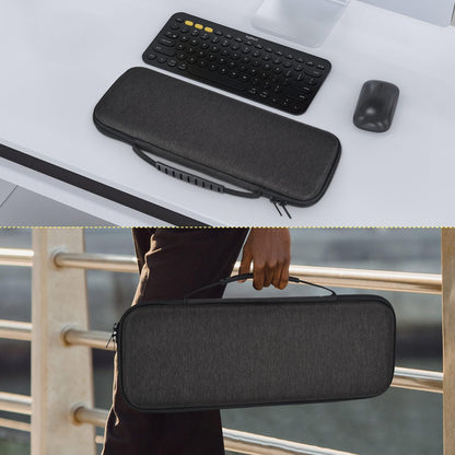 Hard Keyboard Carrying Case for Logitech Pebble Keys 2 K380s & Logitech K380 Bluetooth Keyboard Case + M350 Pebble Mouse Combo, Wireless Keyboard Shockproof Protective Travel Bag, Black
