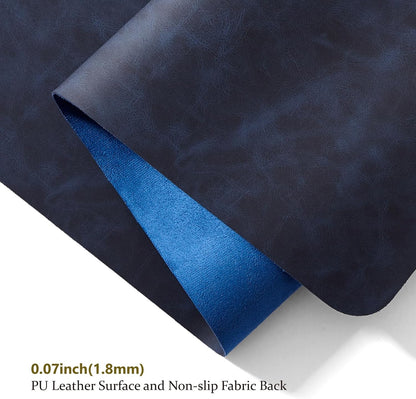 Distressed Leather Desk Mat - Non-Slip PU Desk Pad for Office and Home - Desk Organization and Accessories - Ideal for Large Mouse Pad and Desk Mats on Top of Desks(Tan,36"x 17")