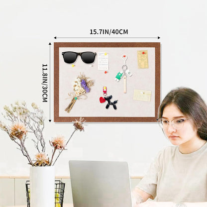 Felt Pin Board Bar Strips Bulletin Board for Bedrooms Offices Home Wall Decoration, Notice Board Self Adhesive Cork Board with 35 Push Pins for Paste Notes, Photos, Schedules